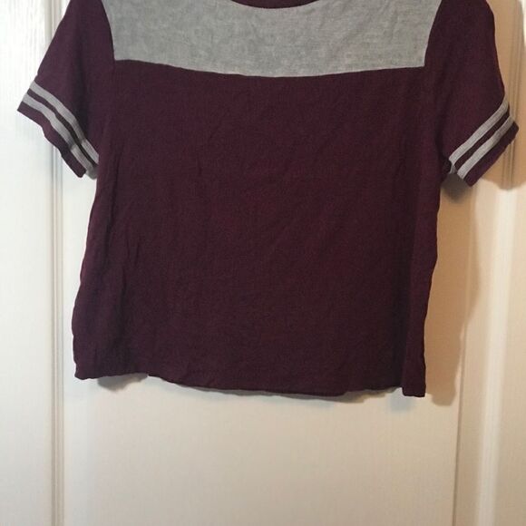 Justice active crop top size 12 girls burgundy - Picture 3 of 9